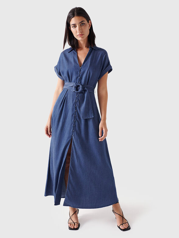 Belted blue dress - 6