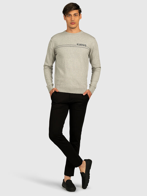Black sweater with contrasting logo - 1