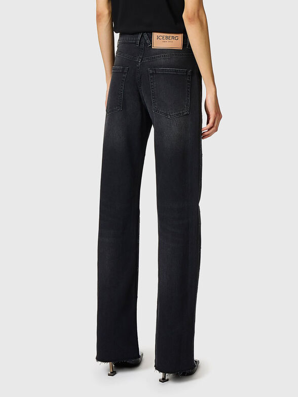 Black jeans with rhinestones  - 2