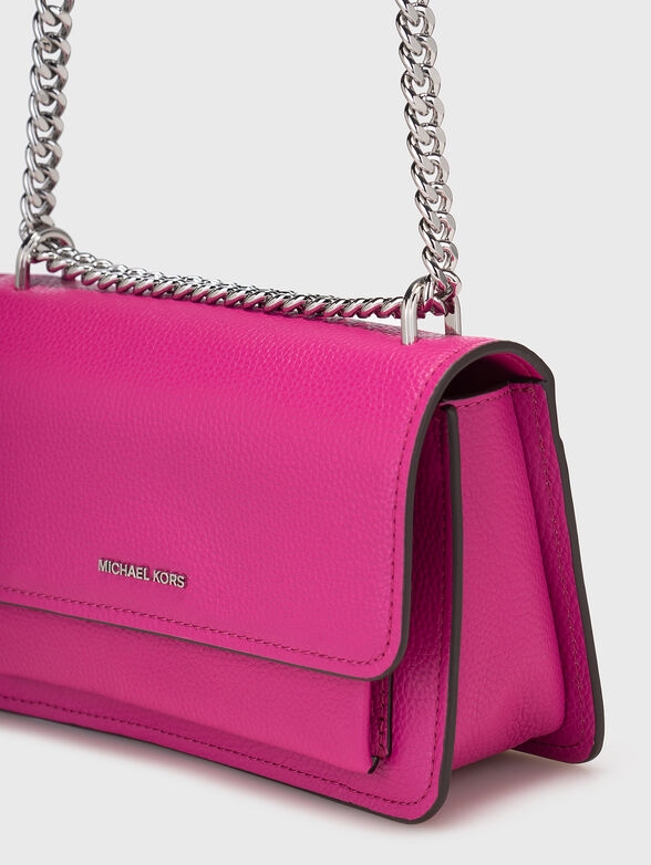 Crossbody bag in leather with logo - 5