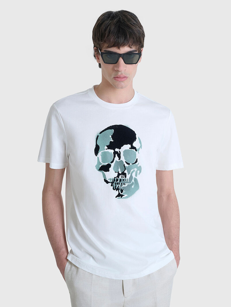 Cotton T-shirt with oval neckline - 3