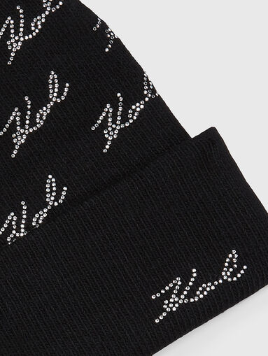 K/SIGNATURE rhinestones beanie - 4