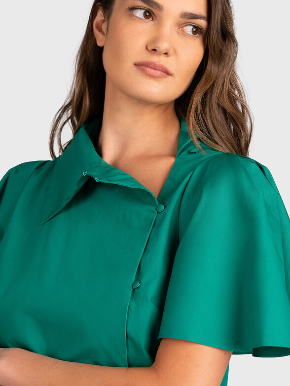 Organic cotton shirt with bow - 5