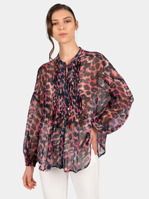 DIAMANTE blouse with long sleeve - 1