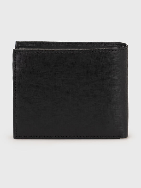 Leather wallet with logo motif - 2