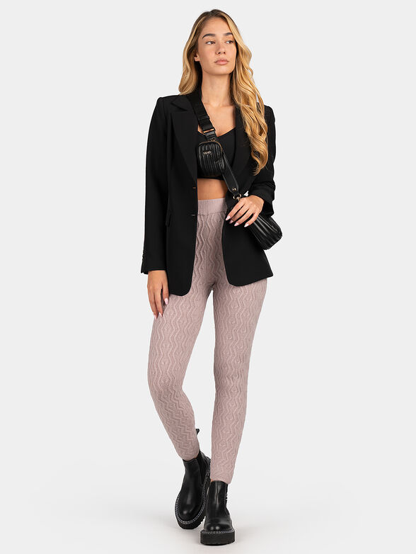 BLAIRE leggings with embossed texture - 4