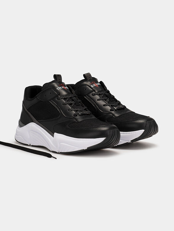HOLLY black sneakers with metal logo detail - 2