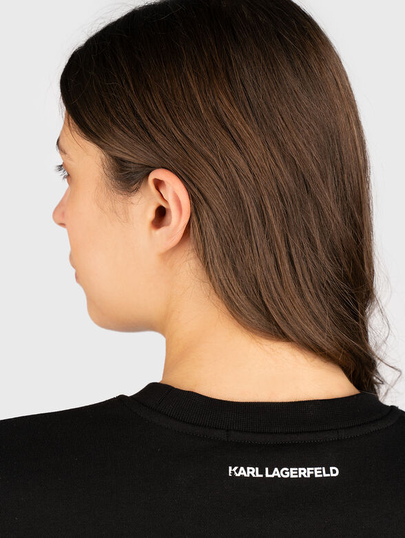 Sweatshirt with oval neckline and print - 4