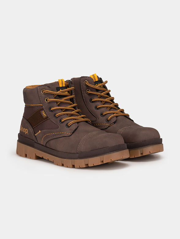 COMBAT HI ankle boots with logo details - 2