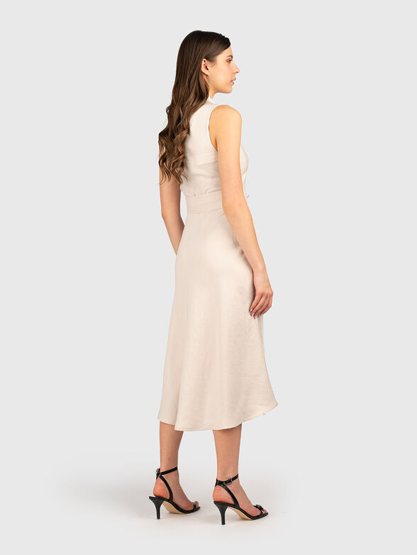 Midi dress with buttons and waist belt - 2