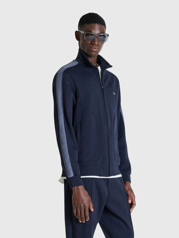 Sweatshirt with zip and contrast edge - 3