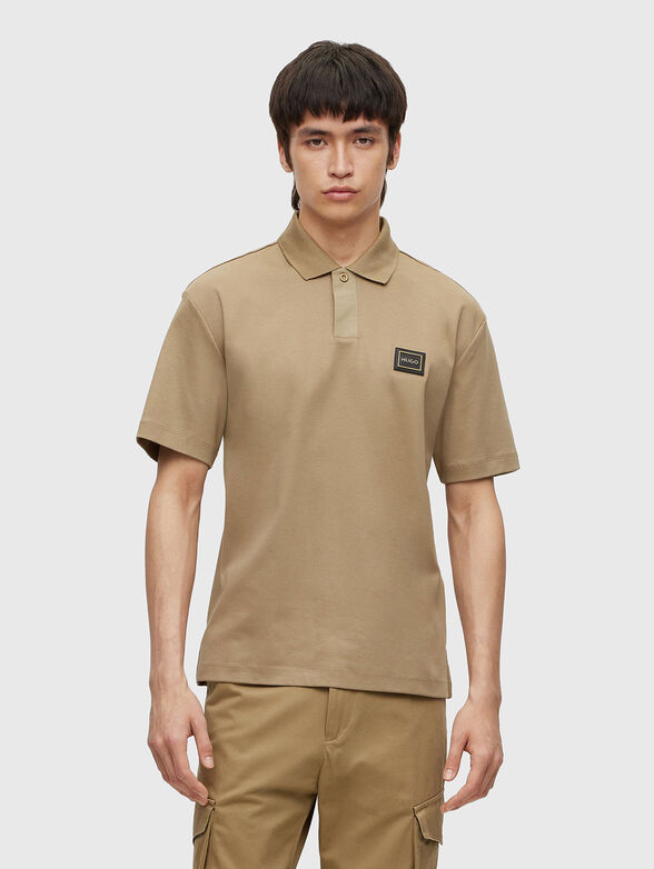 DAGROS beige polo shirt with logo detail - 1