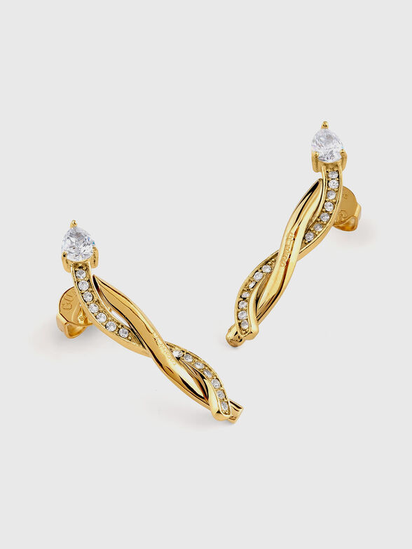 TWIST rhinestones earrings - 1