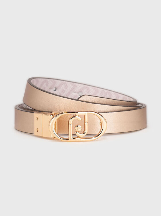 Reversible belt with metal buckle monogram - 2