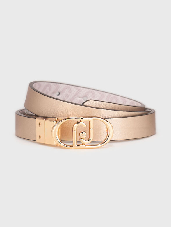 Reversible belt with metal buckle monogram - 2