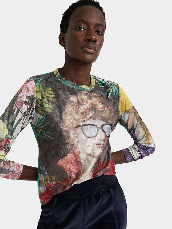 MIRNA blouse with art print - 1