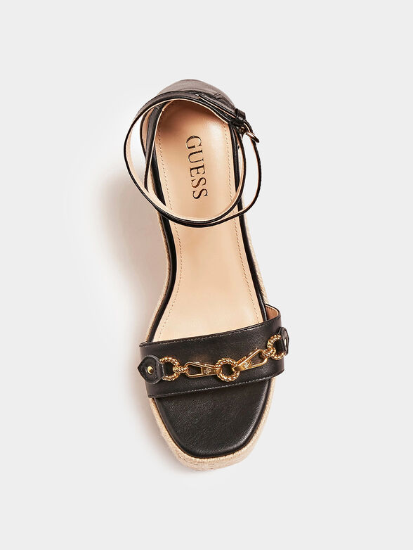 WENDY platform sandals in beige color - 4