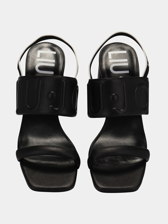 NICE 07 black heeled sandals with logo detail - 6