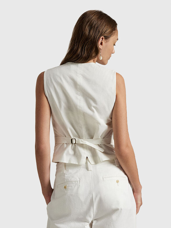 Slim linen waistcoat - 3