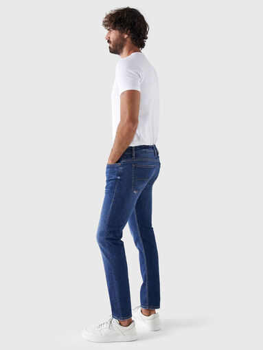 Dark blue slim jeans - 4