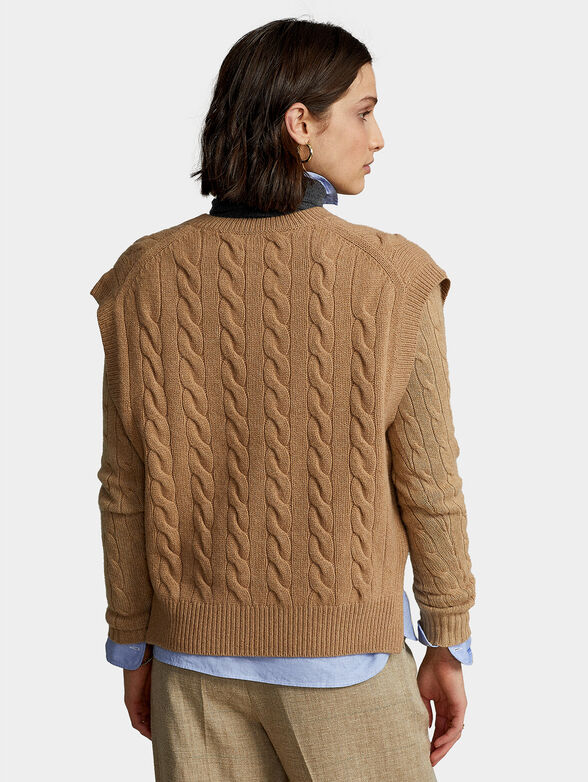 Sleeveless V-neck sweater - 2