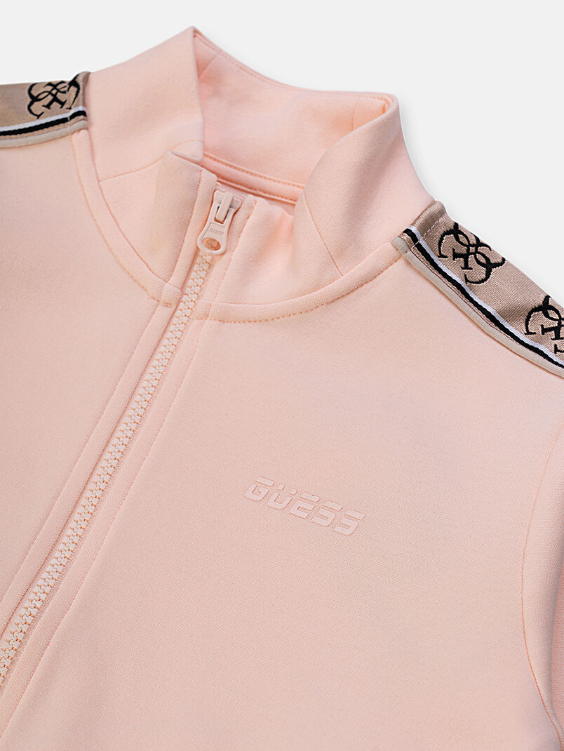 Zipped sweatshirt with logo straps - 3