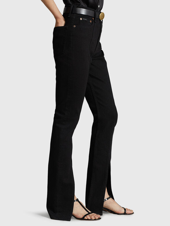 Black skinny jeans with slots - 2