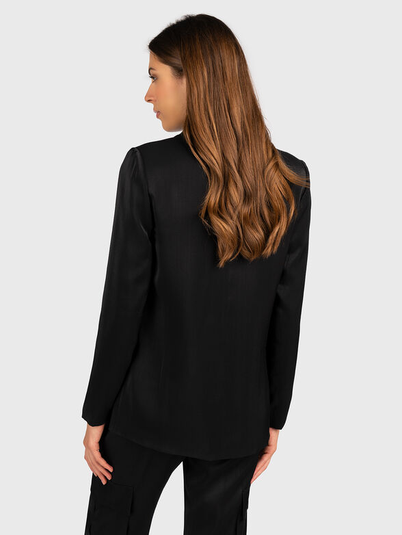 ADRIANA black satin blazer - 3