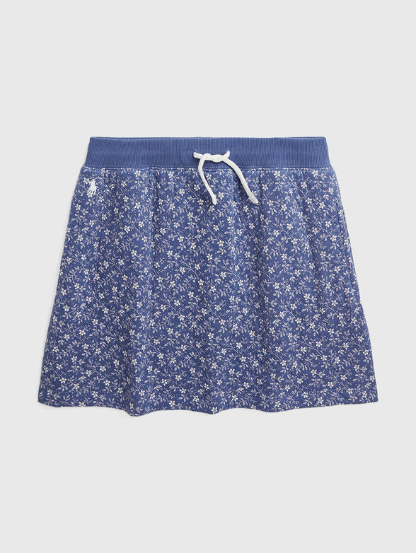 Skirt with laces and floral print - 1