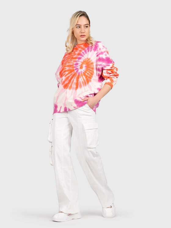 Памучен суитшърт с абстрактен принт - 2