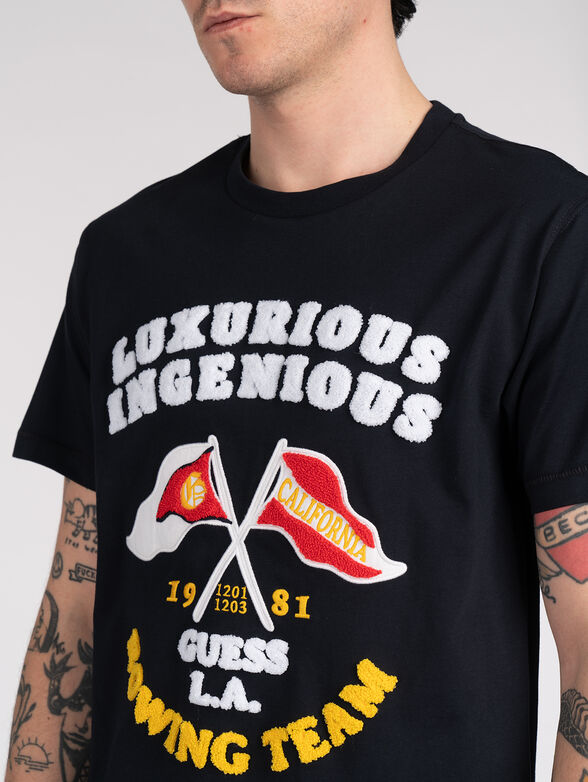 MEIR cotton T-shirt with contrasting print - 4