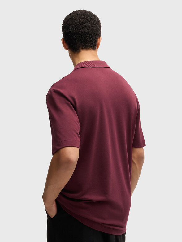 Black polo shirt with logo detail - 3