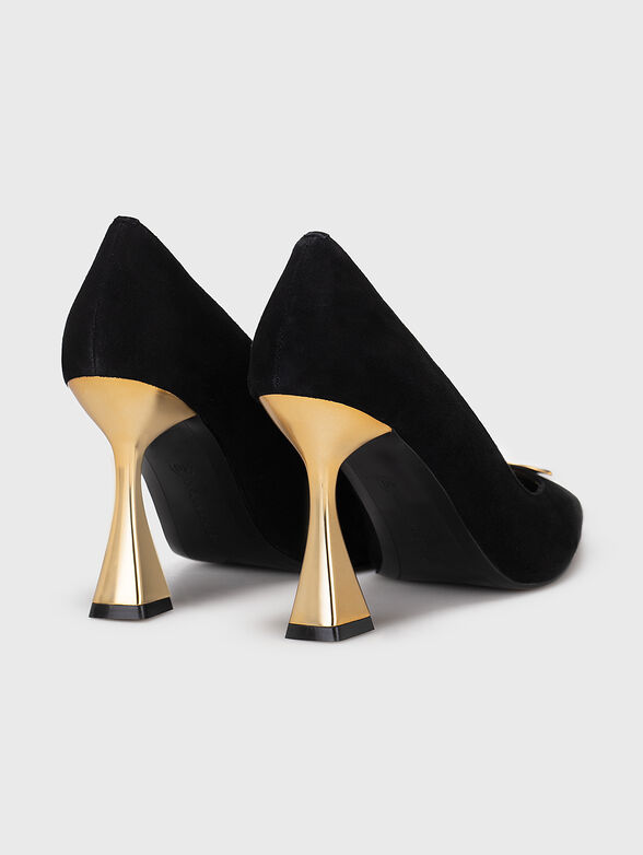 DEBUT leather shoes with gold logo accent - 3