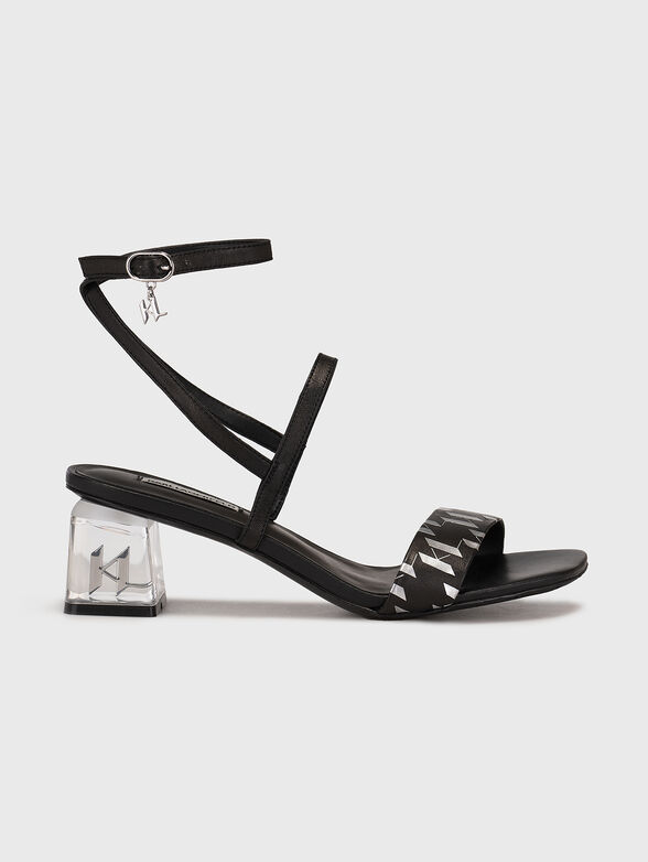 ICE BLOK leather sandals with logo details - 1