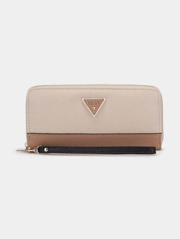 NOELLE  beige purse with saffiano effect - 1