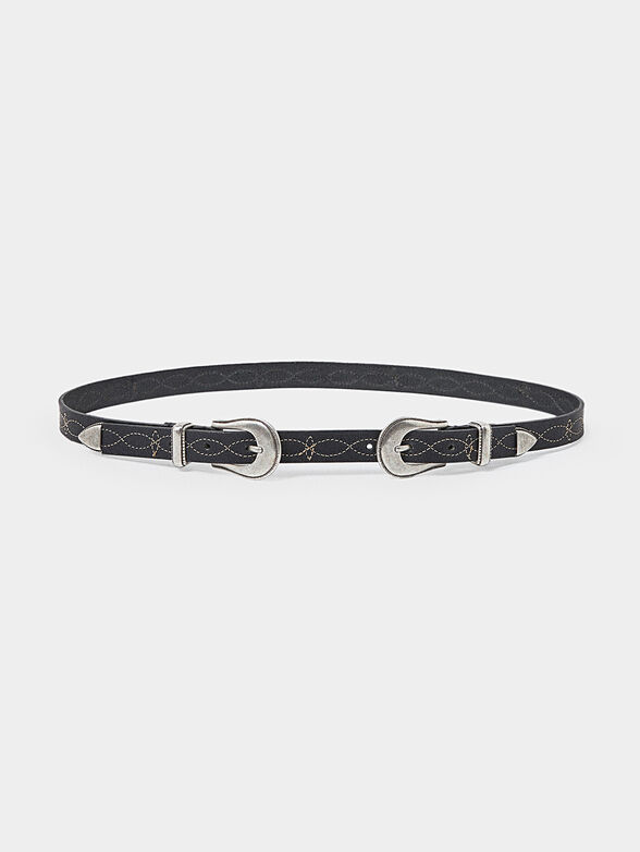 LOU Black belt with silver buckles - 1