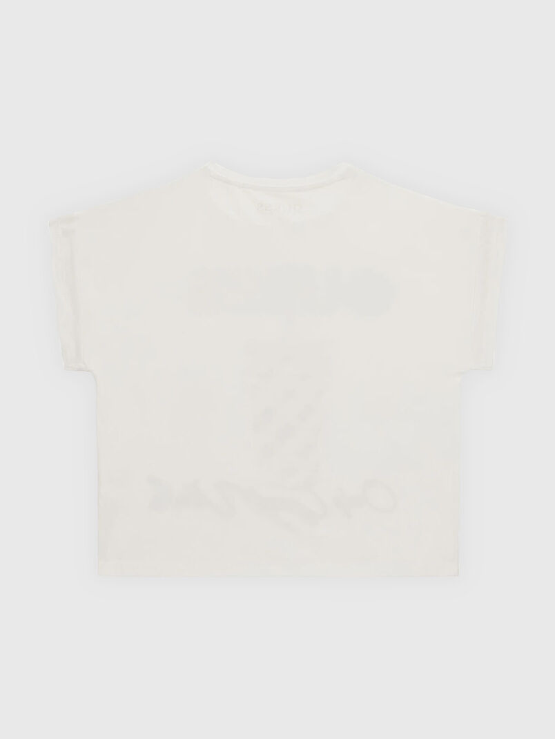 Cotton T-shirt with print - 3