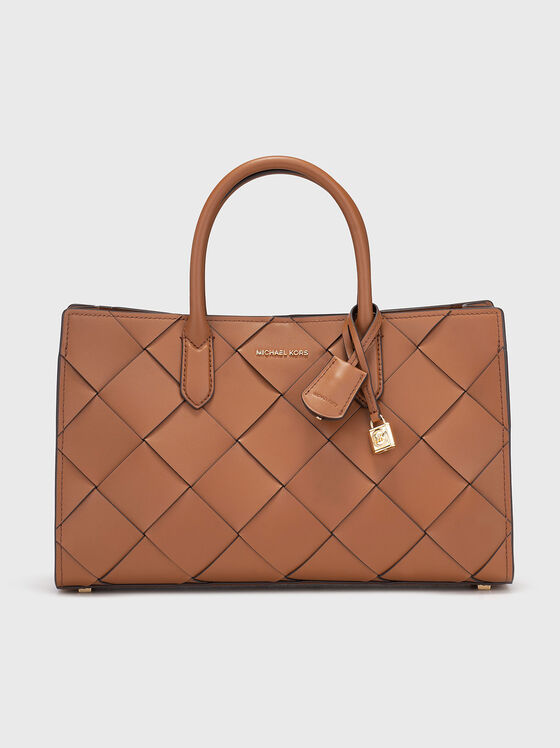 Кожена чанта с дълга дръжка - 1