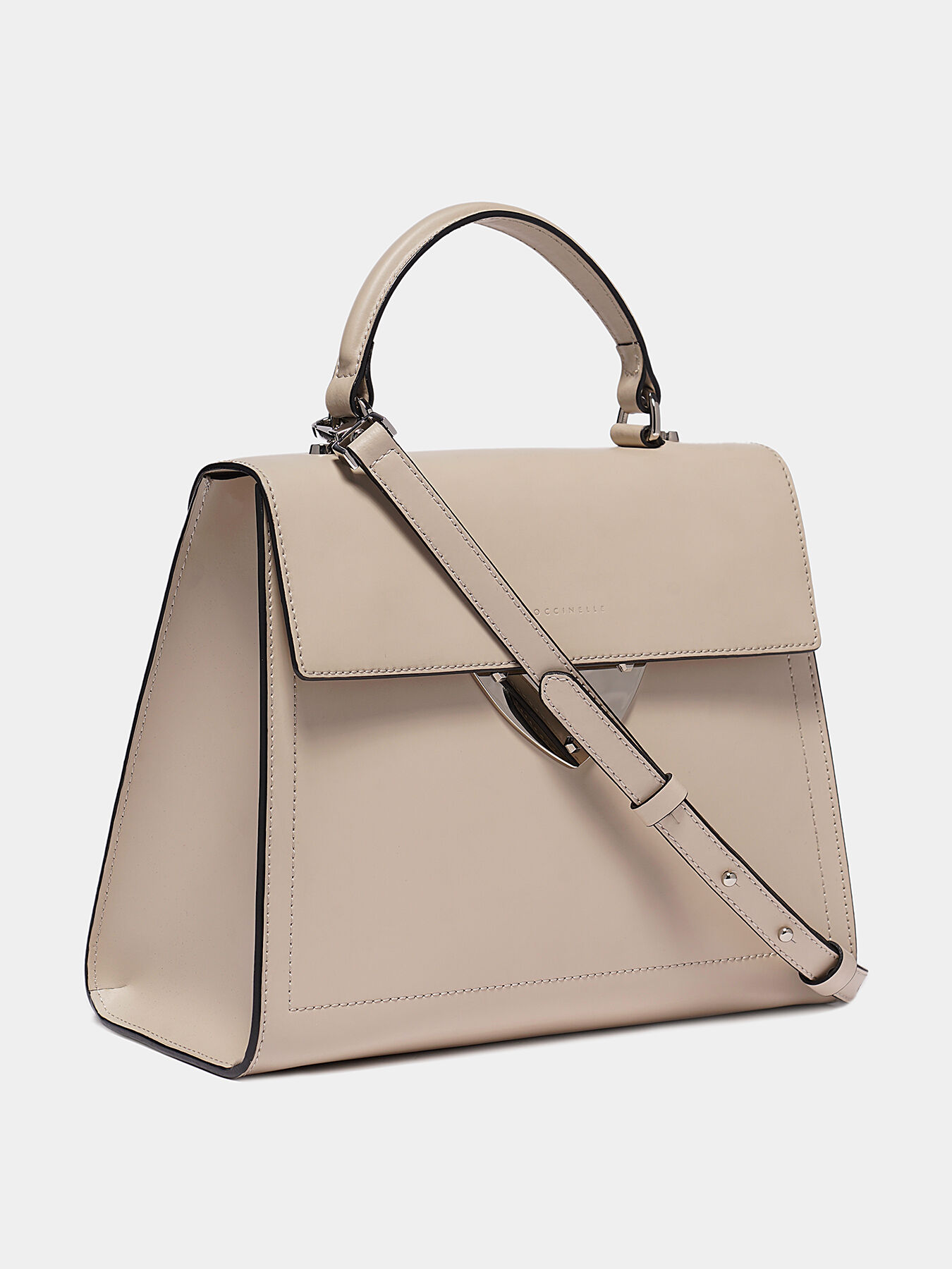 B14 Leather bag in beige color brand COCCINELLE Globalbrandsstore en