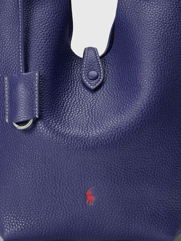 Leather tote bag with logo - 5