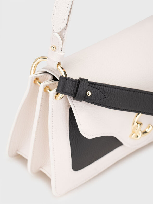 Grained effect leather crossbody bag - 5
