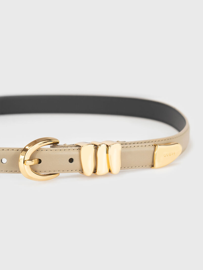 Leather belt with gold details - 3