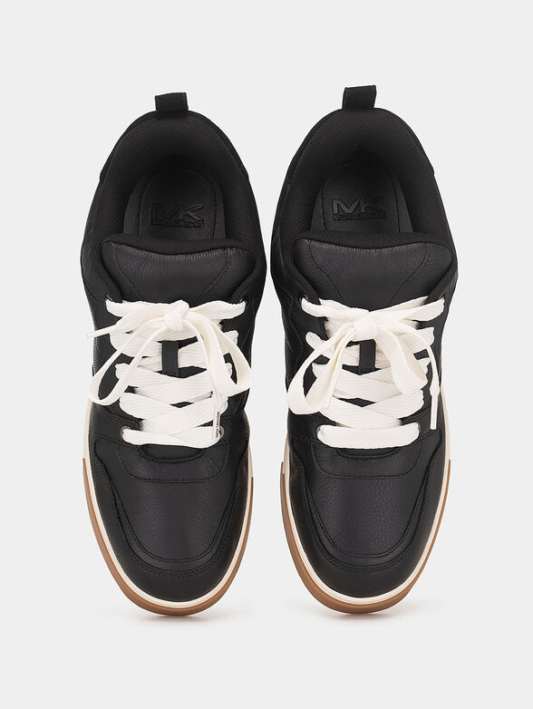 Leather sneakers with logo detail - 6