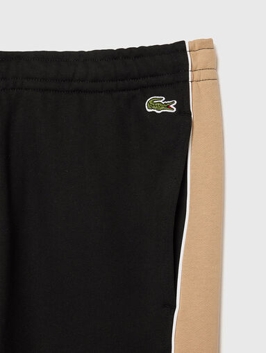 Black sports trousers with contrasting trims - 4