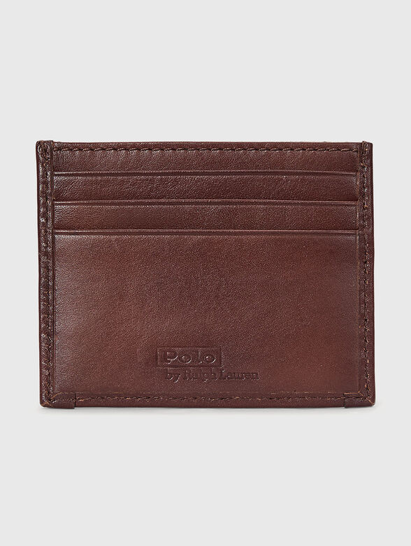 Brown card holder with logo detail - 2