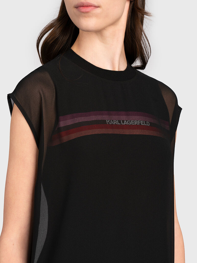 Black dress with two layers - 3