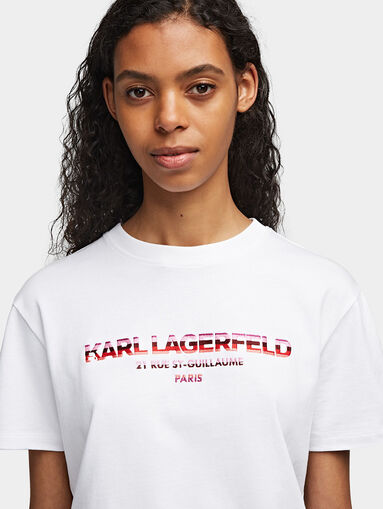 Cotton T-shirt with logo print - 3