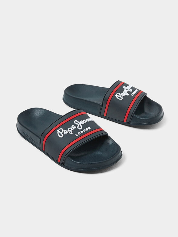 Blue sliders with logo - 2