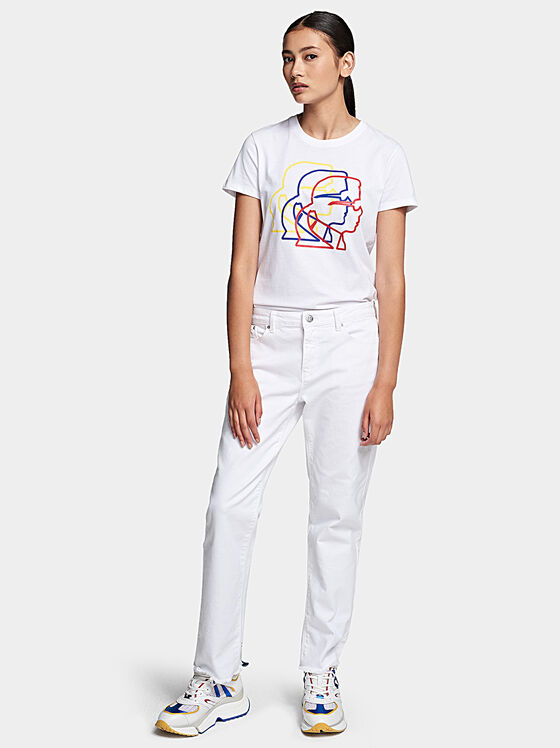 Straight leg jeans in white color - 1