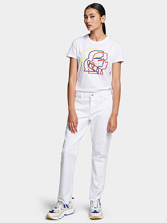 Straight leg jeans in white color - 1